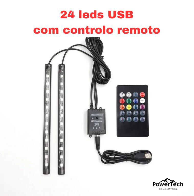 Luzes LED Decorativas para o Interior do Carro